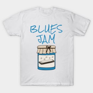 Blues Jam, Harmonica Harp Player Musician T-Shirt